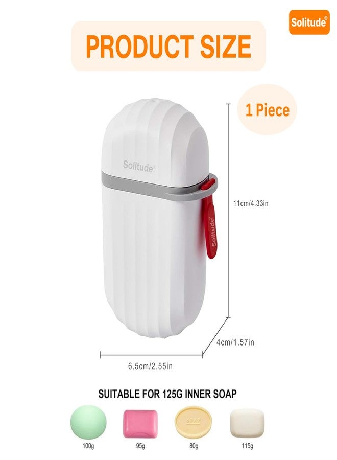 Solitude 2 PCS Portable Travel Soap Holder Dish for Home, Outdoor Hiking, and Camping, Compact and Durable Plastic Travel Soap Box Case Ideal for Travel Accessories (White) - Image 2